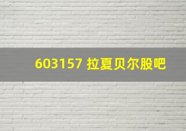 603157 拉夏贝尔股吧